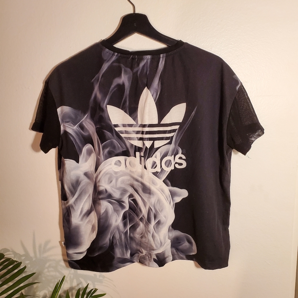 Adidas Limited Edition Rita Ora Mesh Sleeve Top